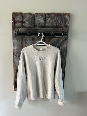 Women's Reebok Crewneck Cream w/Dark Green Logo